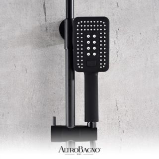 Душевая система с термостатом AltroBagno Lamberto 030417 NeOp черный матовый